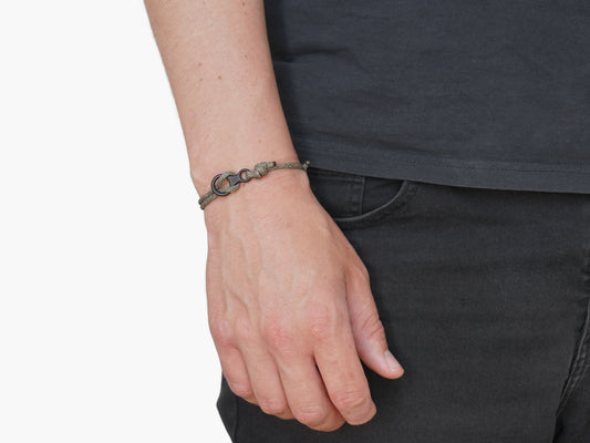 Forest Green & Black Figure 8 Climbing Bracelet