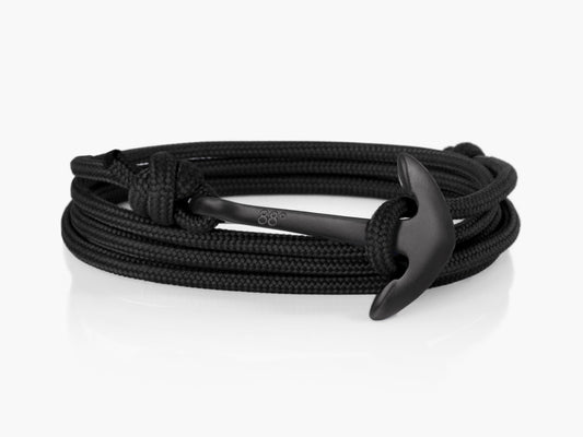 Black & Black Anchor Bracelet