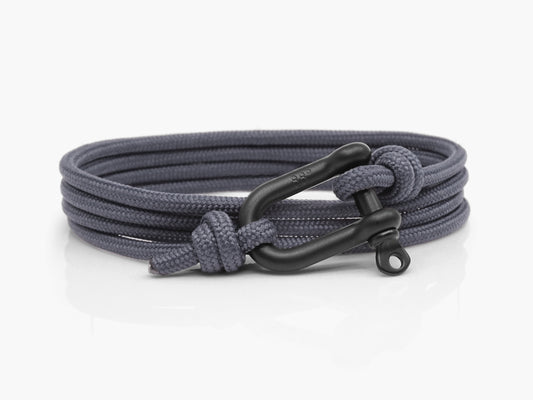 Charcoal & Black Shackle Bracelet