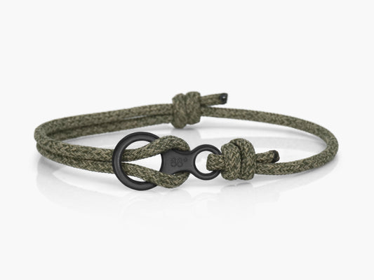Forest Green & Black Figure 8 Climbing Bracelet