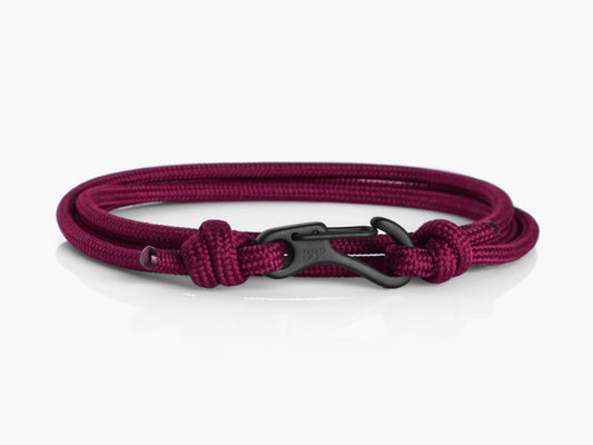 Maroon & Black Carabiner Bracelet