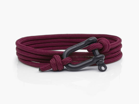Maroon & Black Shackle Bracelet