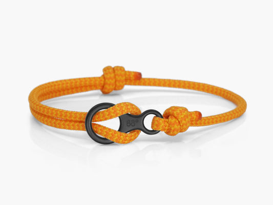 Sunset Zig Zag & Black Figure 8 Climbing Bracelet