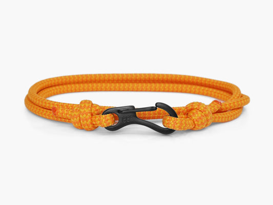 Sunset Zig Zag & Black Carabiner Bracelet