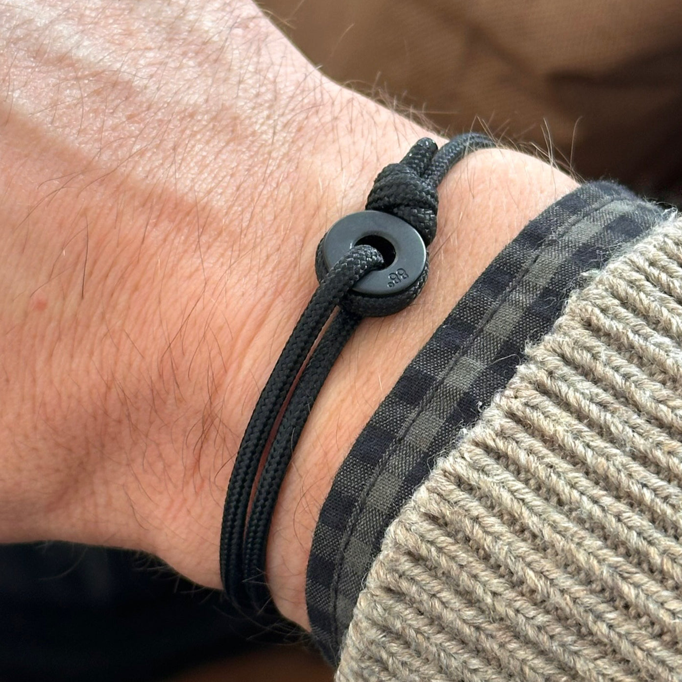 Black & Black Sailing Thimble Bracelet