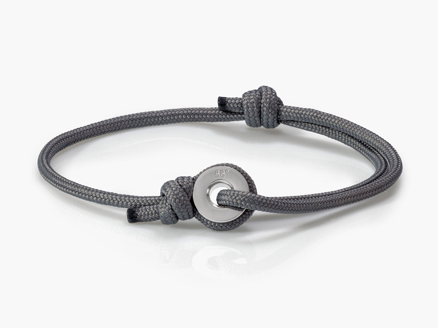 Charcoal Grey & Silver Sailing Thimble Bracelet