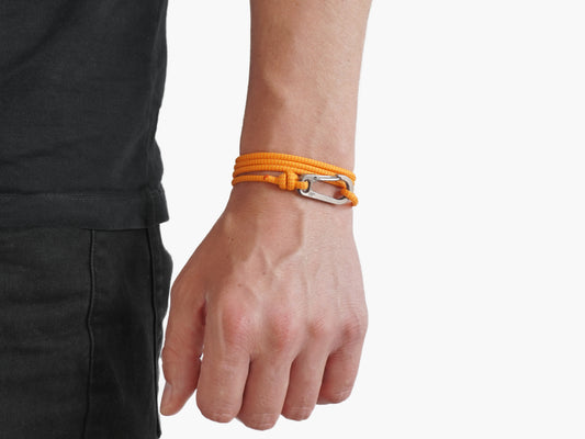 Sunset Zig Zag & Titanium Carabiner Bracelet