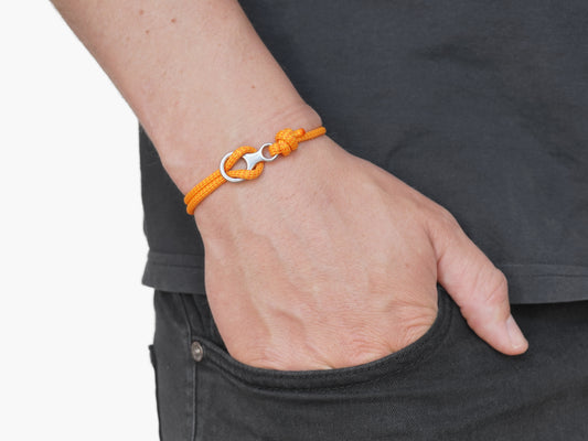 Sunset Zig Zag & Silver Figure 8 Climbing Bracelet