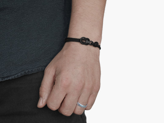 Black & Black Figure 8 Climbing Bracelet