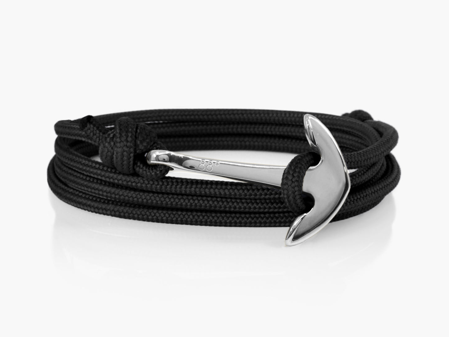 Black & Silver Anchor Bracelet