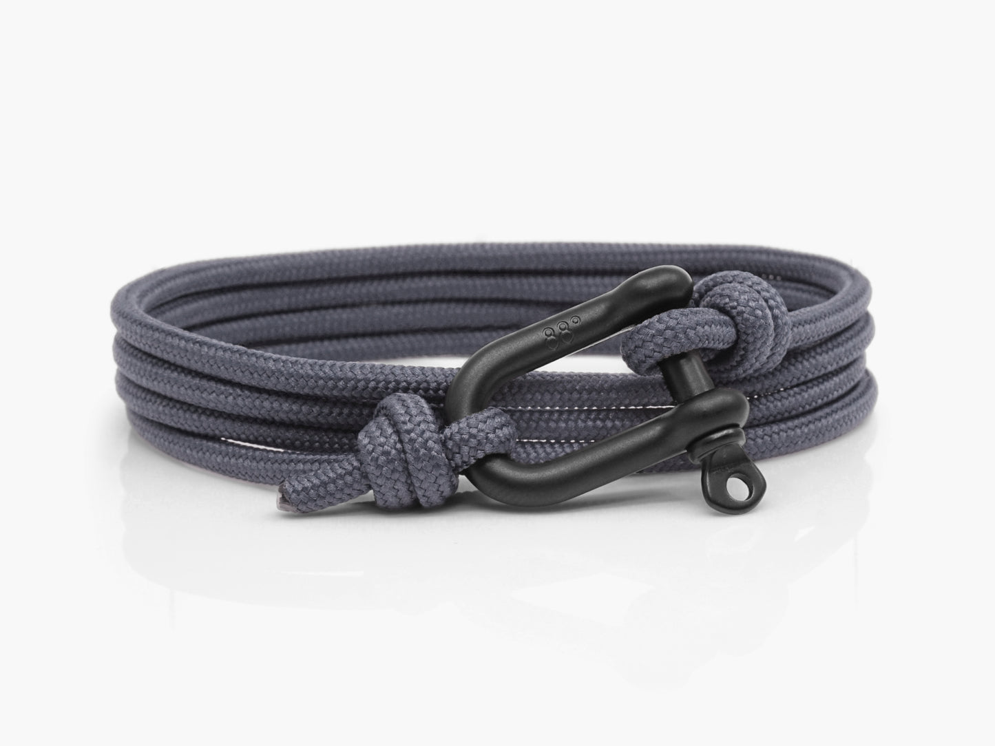 Charcoal & Black Shackle Bracelet