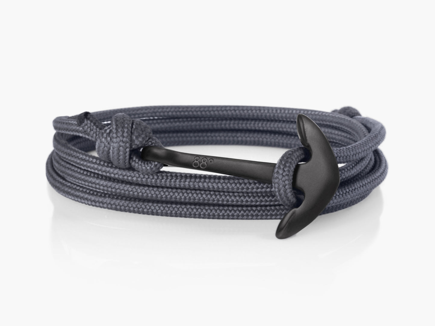 Charcoal & Black Anchor Bracelet