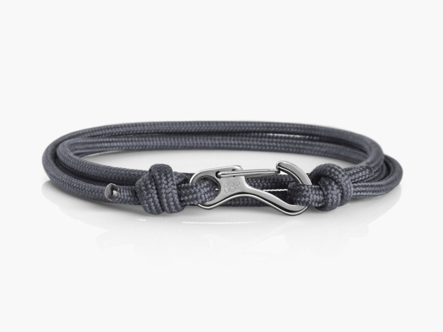 Charcoal & Silver Carabiner Bracelet
