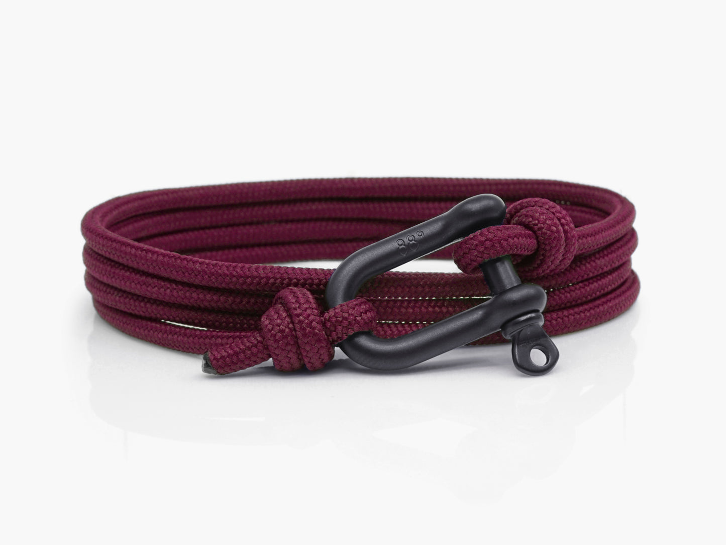 Maroon & Black Shackle Bracelet