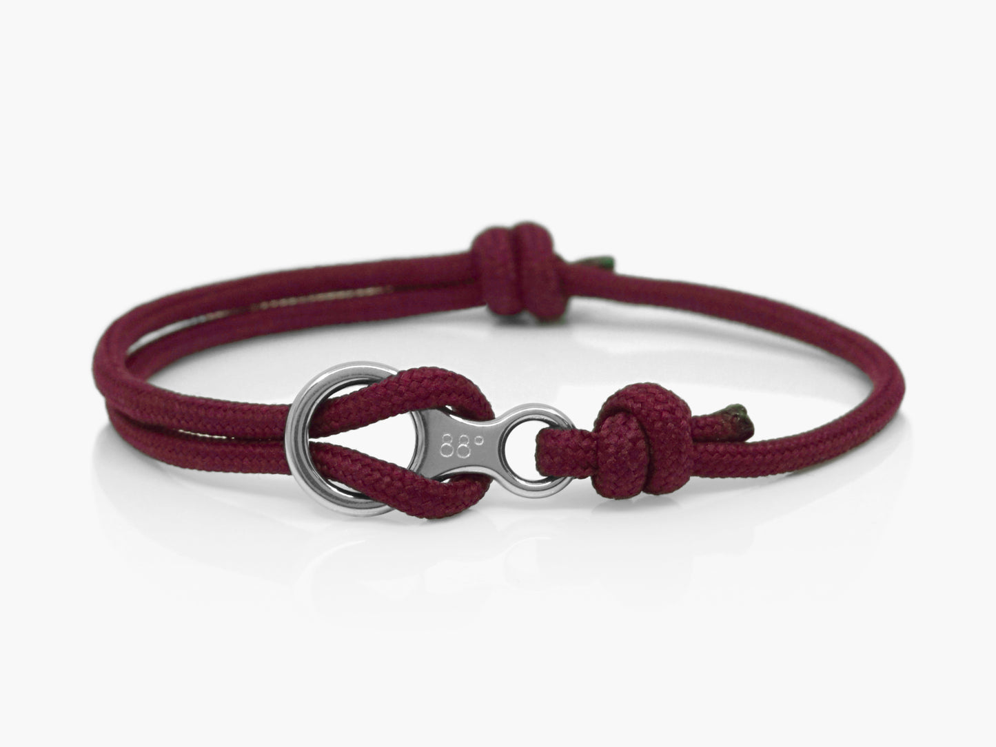 Maroon & Silver Figure 8 Climbing Bracelet
