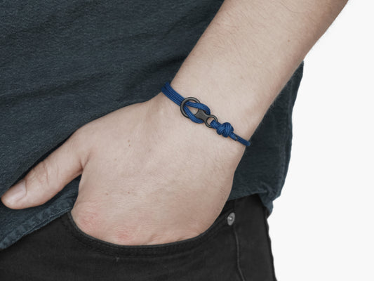 Navy & Black Figure 8 Climbing Bracelet