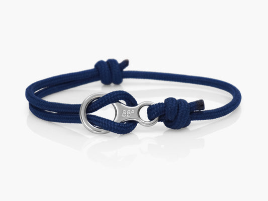 Navy & Silver Figure 8 Climbing Bracelet