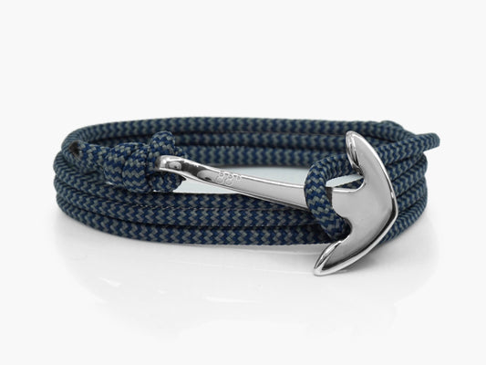 Storm Zig Zag & Silver Anchor Bracelet