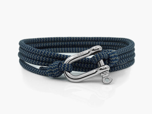 Storm Zig Zag & Silver Shackle Bracelet