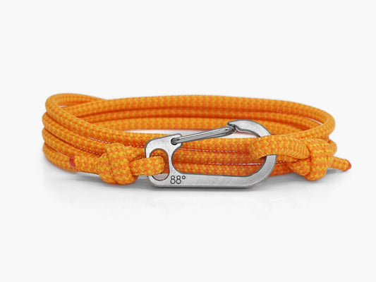 Sunset Zig Zag & Titanium Carabiner Bracelet