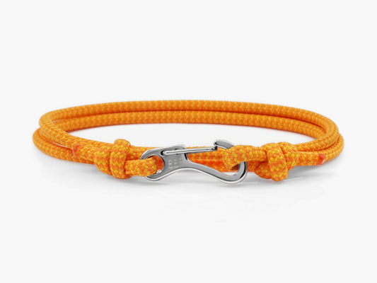 Sunset Zig Zag & Silver Carabiner Bracelet